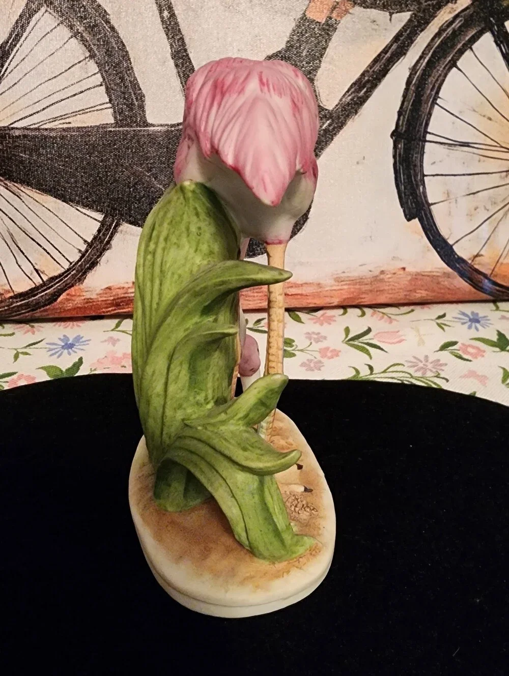 Vintage Lefton Pink Flamingo Ceramic Figurine - Home Accent